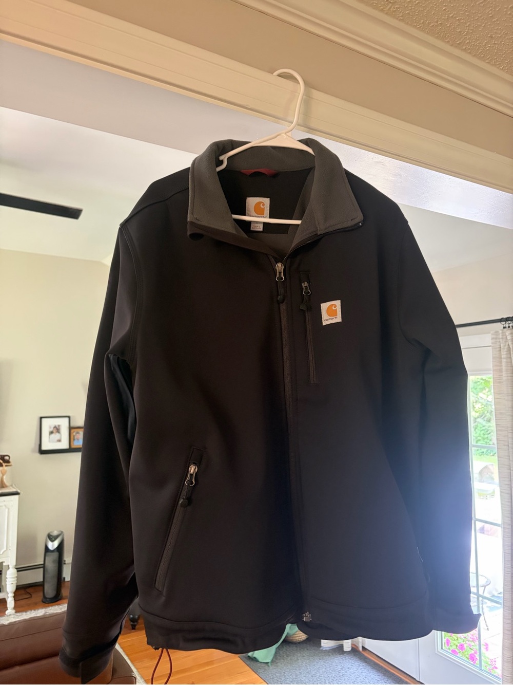 Carhartt Black Men's Jacket with Grey Collar great condition
